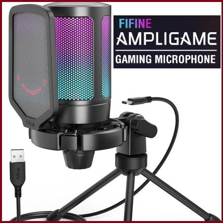 FIFINE Mic AmpliGame A6V USB Microphone 